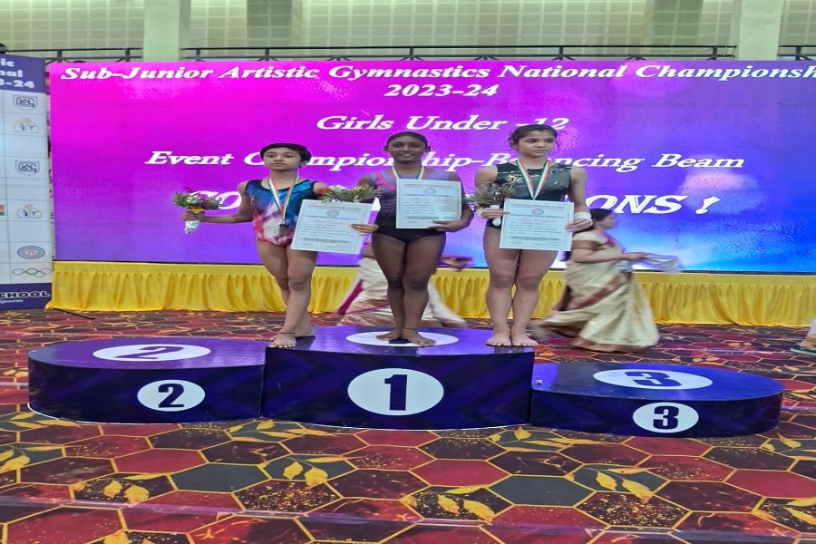 Bengal first place in sub-junior artistic gymnastics competition organized in Allahabad, Uttar Pradesh