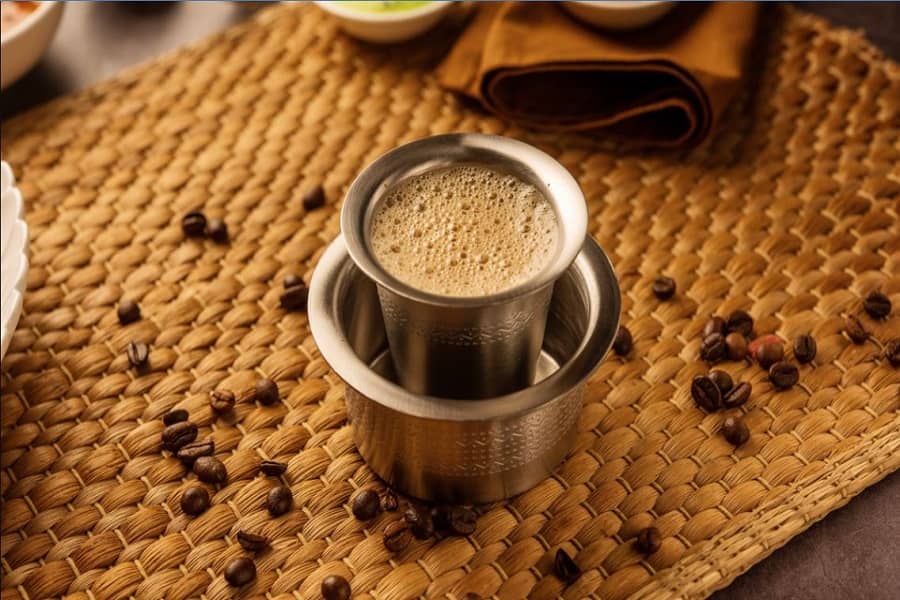 Second place in the world's best coffee list is South Indian filter coffee