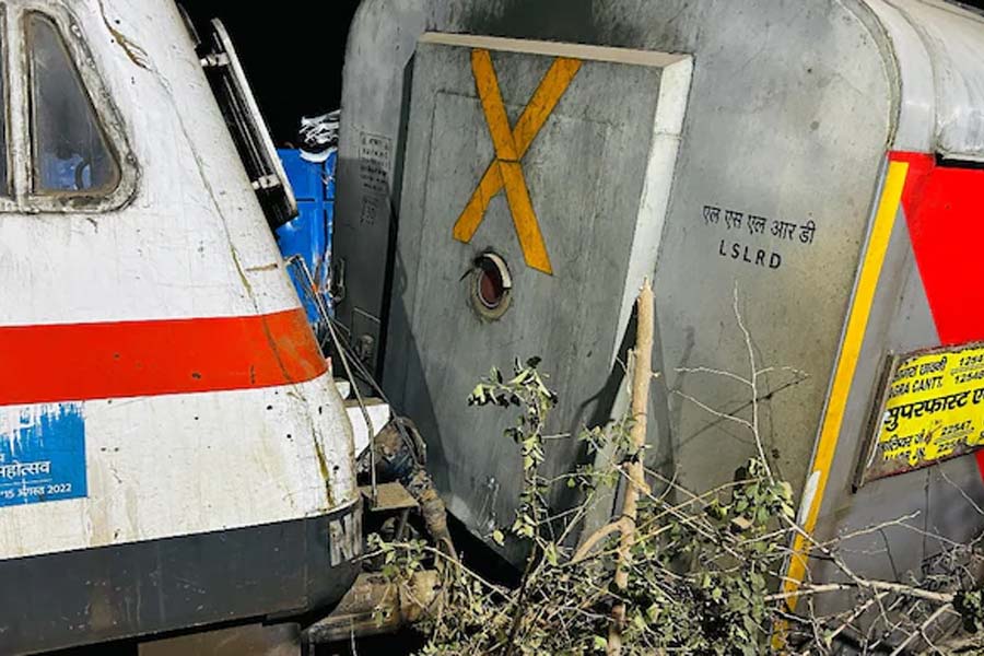 Superfast train collided with a freight train in a terrible accident in Rajasthan