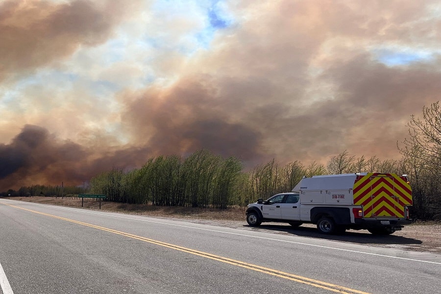 3,500 residents were evacuated as the Shala Columbia fire quickly blazed