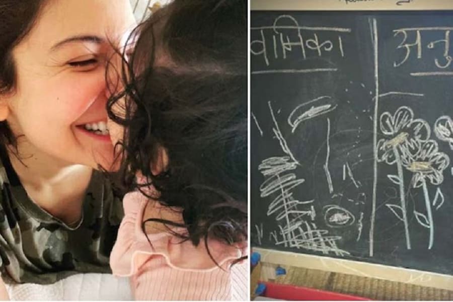 Anushka Sharma in the drawing competition with her daughter, who won